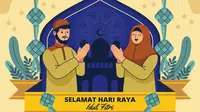 Ilustrasi Idulfitri, Idul Fitri, Lebaran. (Image by freepik)