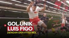 Berita video momen legenda Barcelona dan Real Madrid, Luis Figo, menciptakan gol unik yaitu di dalam pesawat, bahkan dalam keadaan gravitasi nol.