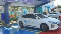 PLN menyiapkan kendaraan operasional berbasis listrik dan SPKLU sebagai showcase aksi pengurangan emisi karbon. (Dok PLN)
