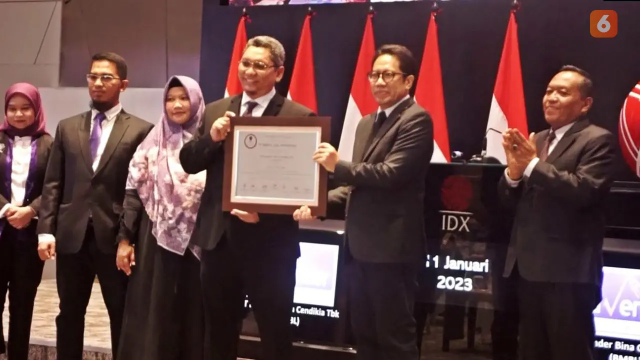 Emiten Pendidikan Bimbingan Belajar dan Konseling Swasta, PT Lavender Bina Cendikia Tbk (BMBL), atau Bimbel Lavender, saat resmi IPO.