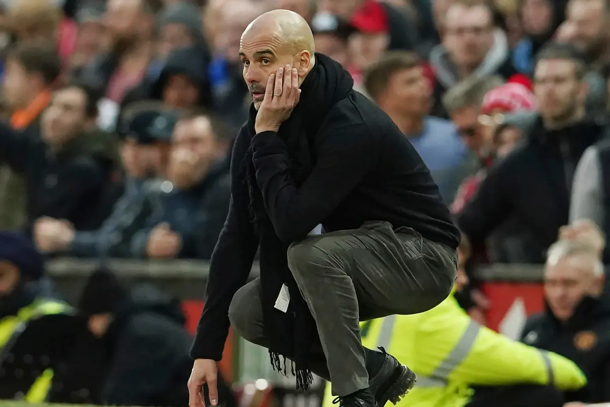 Ekspresi Pep Guardiola Saat Manchester City Dihajar MU