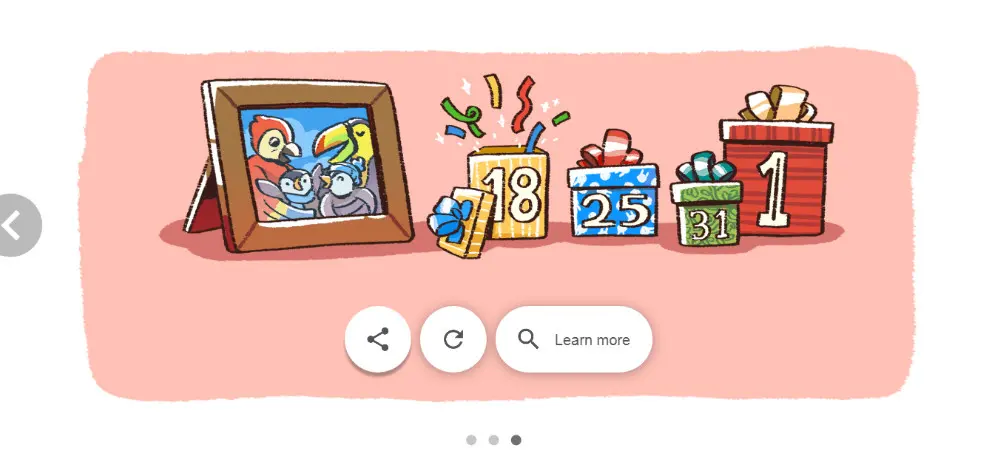 	Google doodle menyambut liburan akhir tahun (Liputan6.com/ Agustin Setyo W)