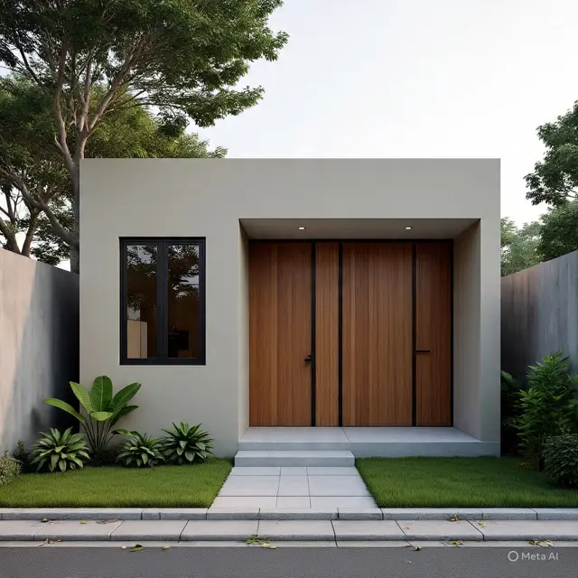 Model Rumah yang Sederhana di Dalam Gang