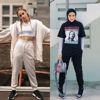 Gaya Valerie Thomas Sivia Azizah. (Instagram/valeriethomas, siviaazizah)