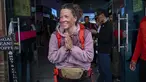 Pendaki Norwegia Kristin Harila, 37, tiba setelah mencapai puncak Annapurna di Kathmandu, Nepal, Selasa (6/6/2023). Pendaki Norwegia yang bertujuan untuk menjadi pendaki tercepat yang mendaki semua 14 gunung tertinggi di dunia mengumumkan dia mempersingkat tujuannya dan melakukannya setengah waktu dari target awal. (AP Photo/Niranjan Shrestha)