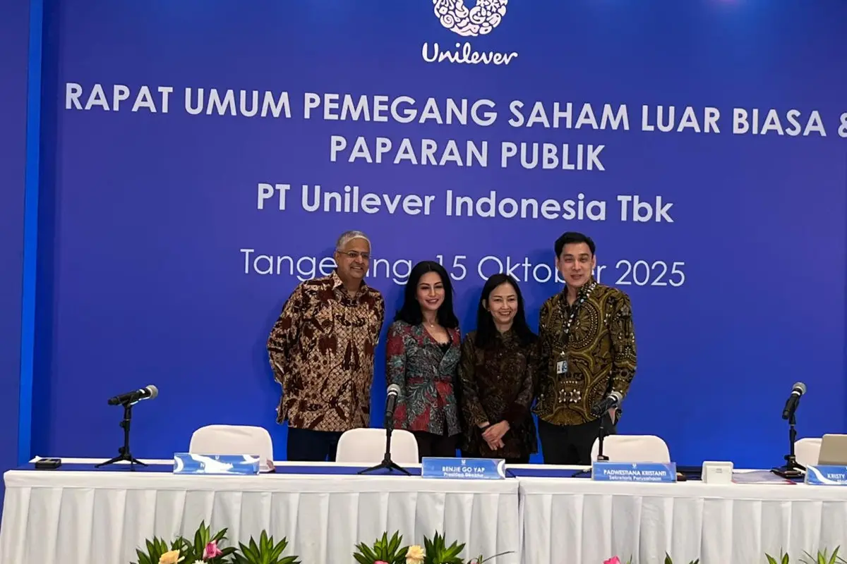Unilever Indonesia mengumumkan perubahan direksi saat RUPSLB pada Rabu, (15/10/2025). (Foto: Liputan6.com/Gagas YP)