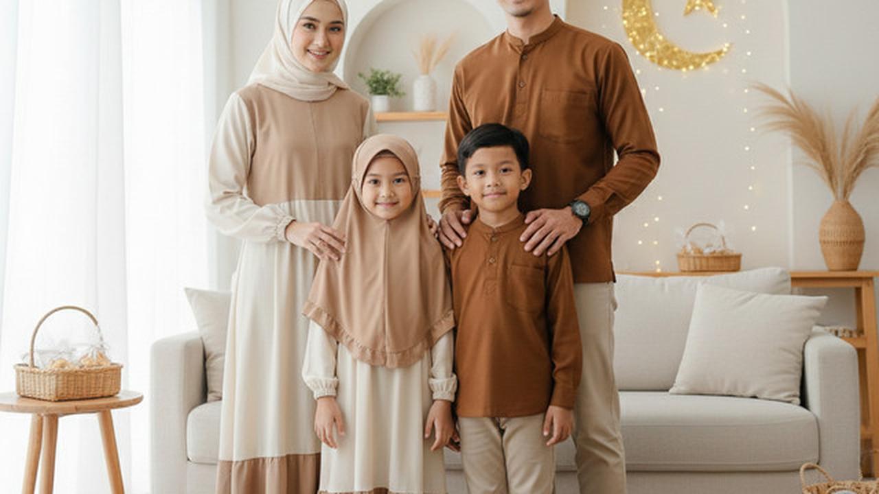 7 Outfit Couple Keluarga Lebaran 2026 Set Seragam, Tampilan Kompak dan Serasi untuk Foto Bersama