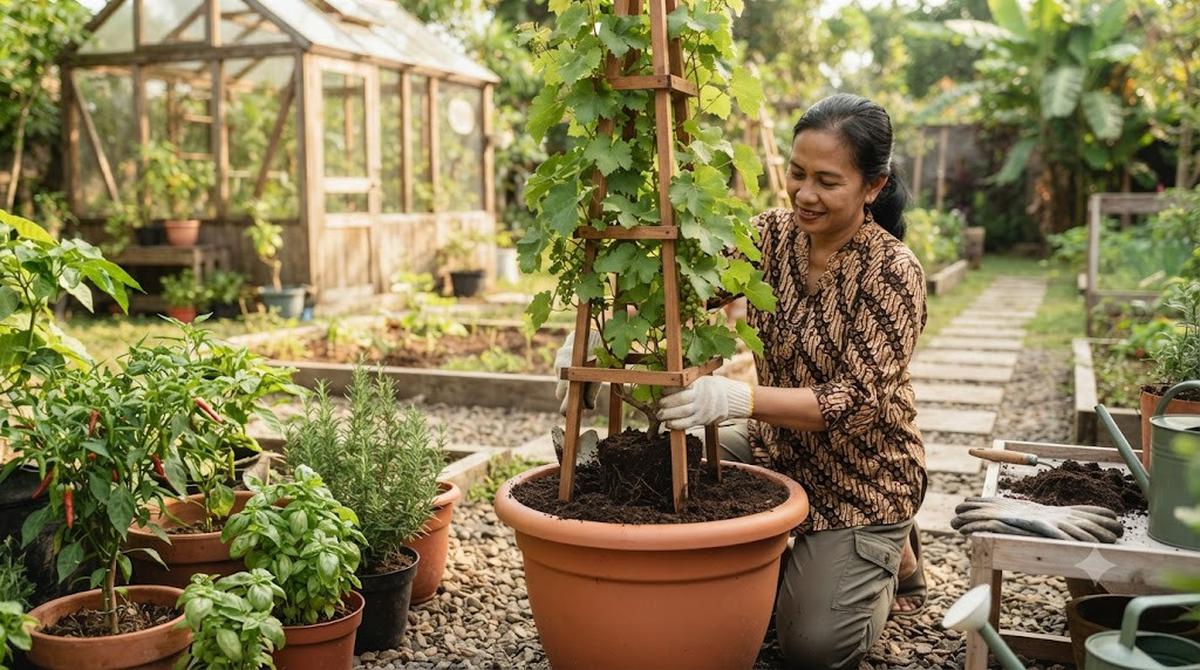 Cara Menanam Anggur di Pot agar Buahnya Manis dan Lebat
