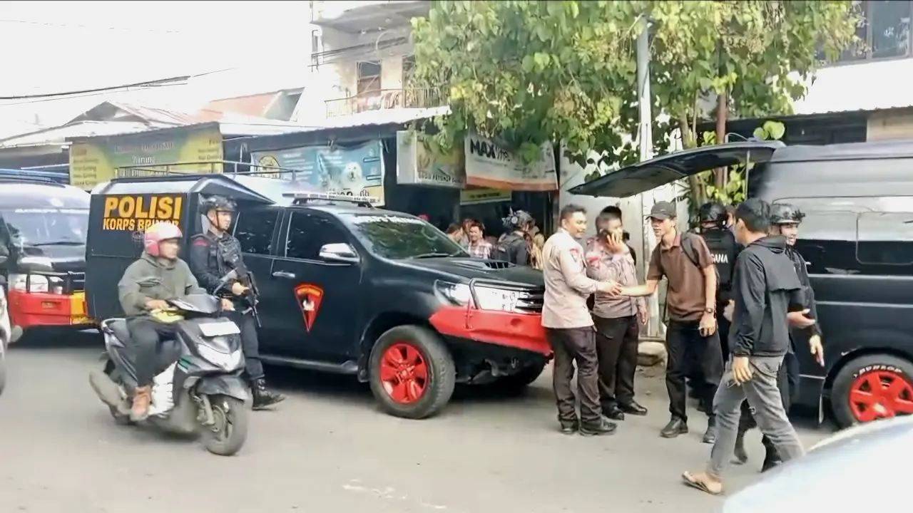 Ledakan terjadi di kafe Makassar. (Liputan6.com/Fauzan)
