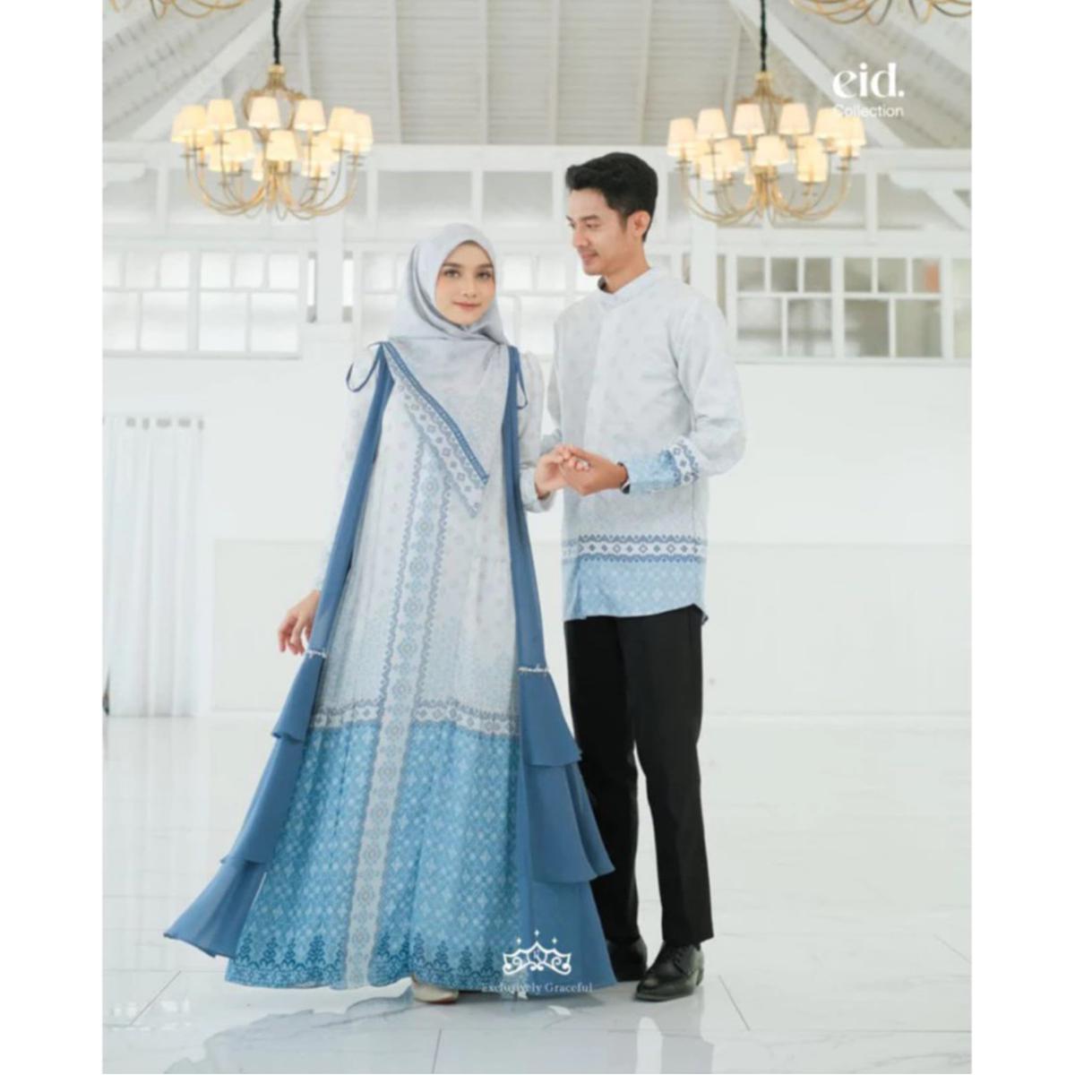 Gaya Lebaran 2025 Super Kekinian! Inspirasi Baju Couple Warna Ice Blue yang Bikin Semua Mata Tertuju pada Kamu!