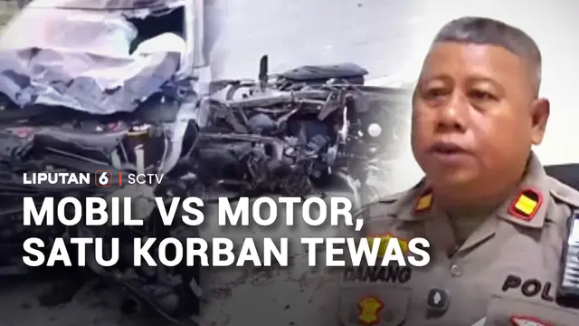 Mobil vs Motor, Satu Korban Tewas