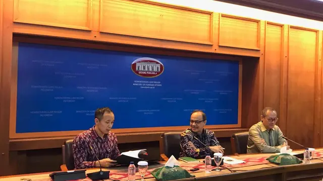 Juru bicara Kementerian Luar Negeri dalam press briefing pada Jumat, 26 Juli 2019 (Liputan6.com / Aqilah Ananda Purwanti)