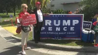 Pendukung Donald Trump di Miami, AS. (Liputan6.com/Tanti Yulianingsih)