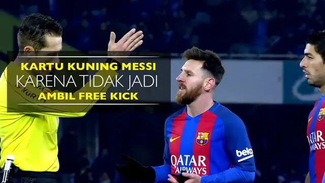 Barcelona Menang, Ini Kartu Kuning Messi karena Tidak Jadi Ambil Free Kick
