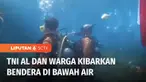 Menyemarakkan Hari Kemerdekaan Indonesia, TNI Angkatan Laut bersama warga menggelar pengibaran bendera merah putih di bawah air di Klaten, Jawa Tengah. Sedangkan di Lebak, Banten, warga Baduy bersemangat menghiasi kampung mereka dengan bendera merah ...