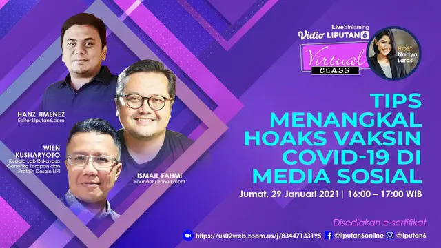 VIDEO: Virtual Class: Cara Mudah Mengenali Hoaks Vaksin COVID-19 di Media Sosial