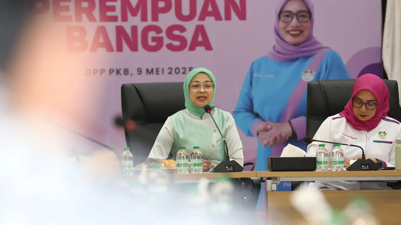 Ketua Dewan Pembina DPP Perempuan Bangsa, Rustini Muhaimin Iskandar, saat menggelar Rapat Koordinasi dengan jajaran Dewan Pembina, Dewan Pakar serta Dewan Kehormatan di kantor DPP PKB, Jakarta Pusat (Istimewa)
