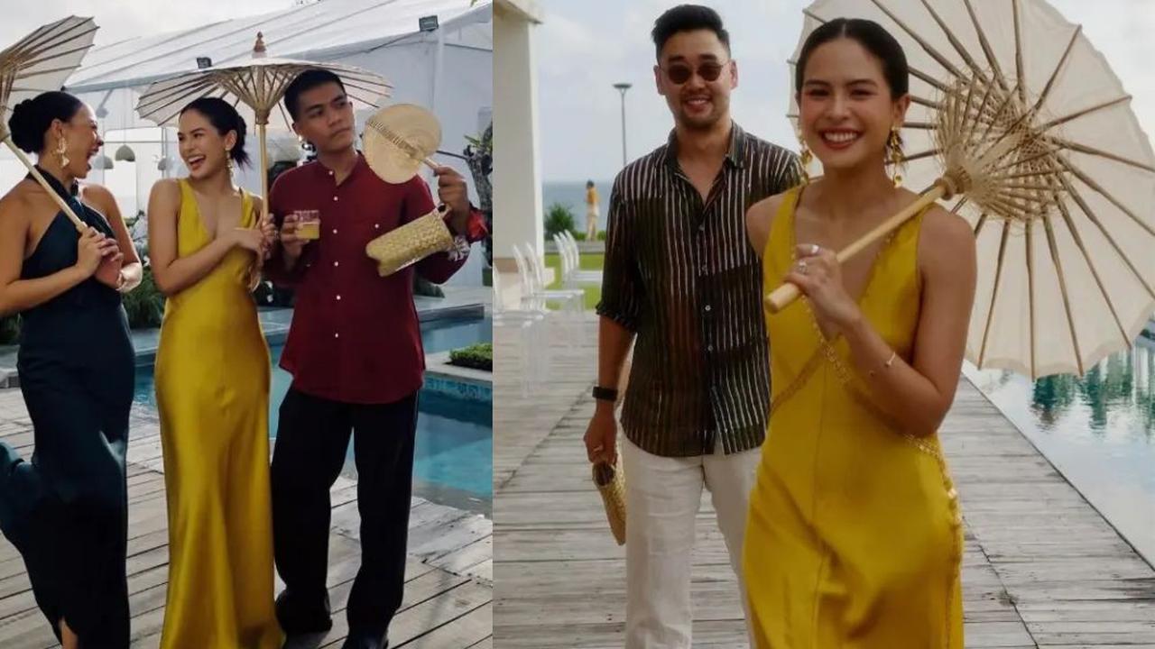 Gaya Kondangan Maudy Ayunda dalam Balutan Dress Mustard, Anggun Memikat di Acara Spesial