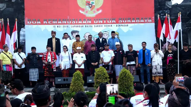 doa bersama komponen masyarakat bali untuk korban bom surabaya
