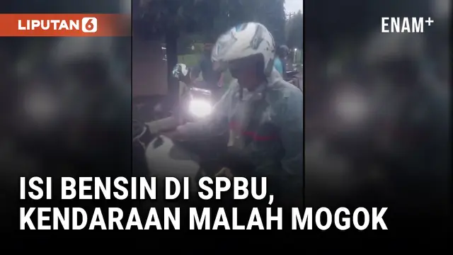 VIDEO: Viral! Belasan Kendaraan Mogok Usai Isi Bensin di SPBU