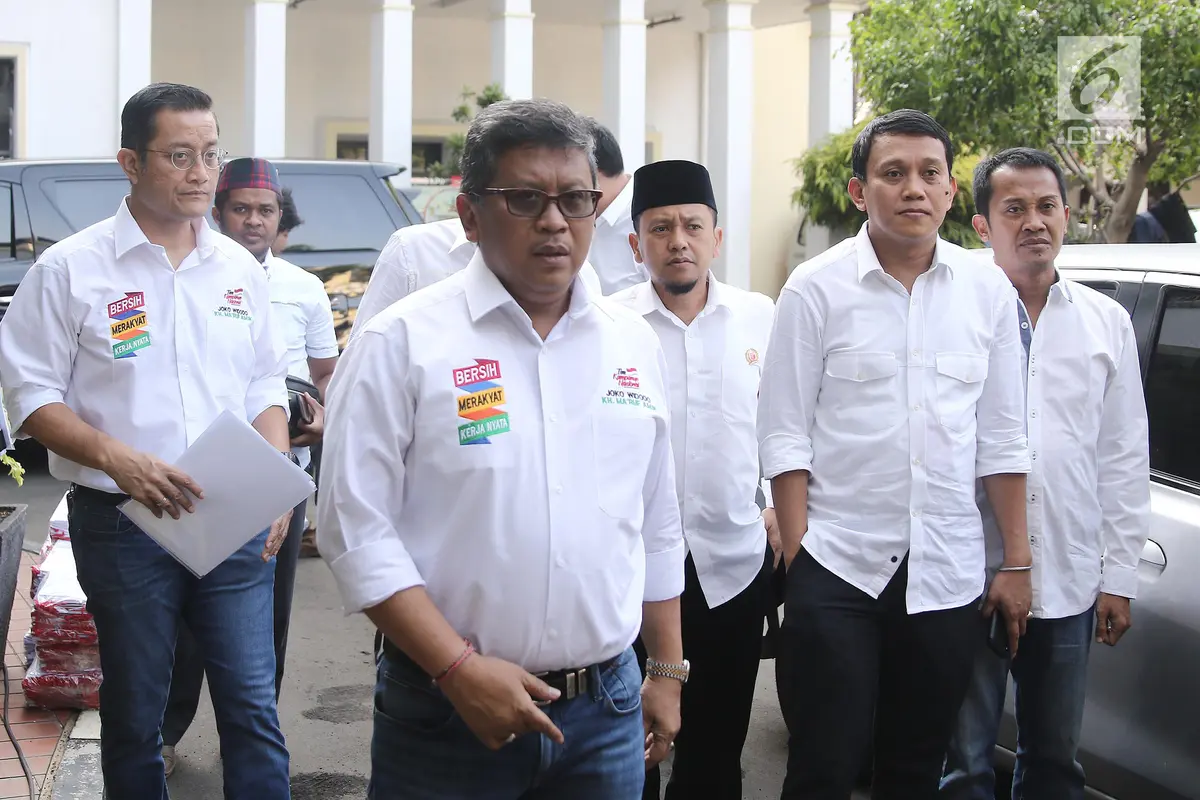 Lapor Dana Kampanye, Sekjen Partai Koalisi Jokowi - Ma'ruf Sambangi KPU