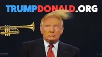 Sebuah situs internet Swedia mengunggah cara kreatif untuk menyibak rambut Donald Trump menggunakan terompet.