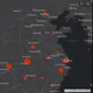 Peta persebaran virus corona yang dibuat oleh para peneliti di Civil and System Engineering di Johns Hopkins University (Sumber: https://gisanddata.maps.arcgis.com)