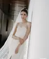 Mikha Tambayong pakai gaun pengantin milik mendiang mama yang dipoles Jeffry Tan [@thebridestory]