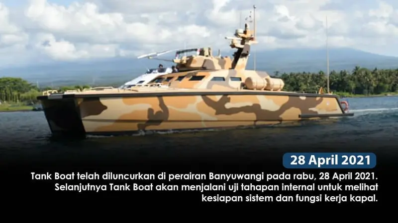 Tank Boat buatan konsorsium PT Pindad (Persero) mulai uji coba