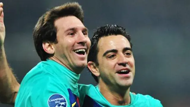 Xavi Hernandez, Lionel Messi, Barcelona