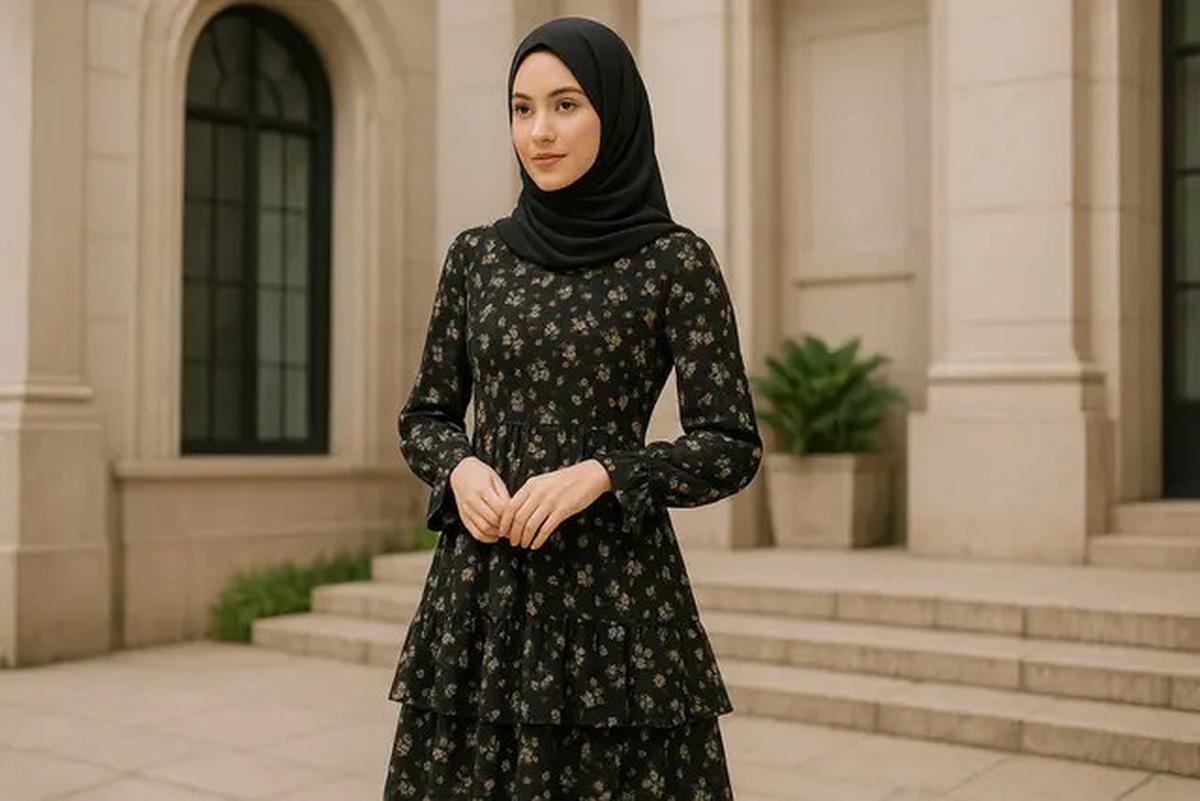 Inspirasi Dress Hitam Berlayer yang Bikin Penampilan Makin Anggun dan Elegan