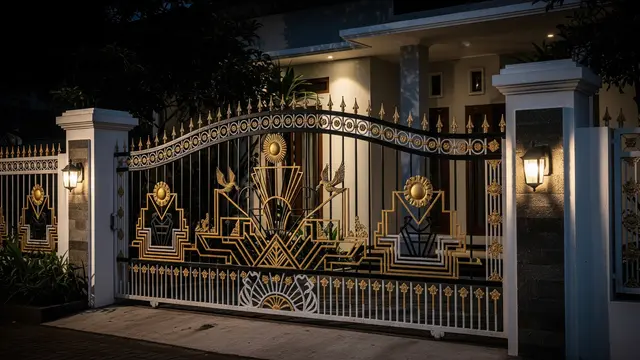 Model Pagar Depan Klasik yang Cocok untuk Rumah Minimalis/ Ilustrasi AI