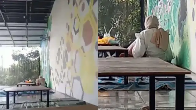 Sepasang muda mudi mesum di sebuah kafe di Tuban. (Ahmad Adirin/Liputan6.com)