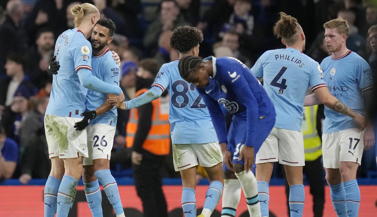 The Citizens mengumpulkan 39 poin, tertinggal lima angka dari The Gunners di puncak klasemen. (AP Photo/Kirsty Wigglesworth)