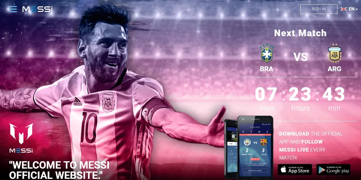 Bintang Barcelona, Lionel Messi merilis website baru bernama Messi.com. (AS). 