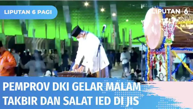 Jakarta International Stadium dipenuhi warga pada Minggu (01/05) malam. Mereka antusias mengikuti malam takbir tabuh beduk yang digelar Pemprov DKI Jakarta. Selain malam takbir, salat ied juga digelar di JIS.