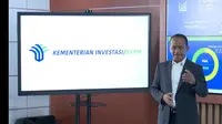 Menteri Investasi/Kepala Badan Koordinasi Penanaman Modal (BKPM) Bahlil Lahadalia dalam Konferensi Pers Realisasi Investasi Triwulan IV Tahun 2022.