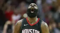 Bintang NBA yang membela Houston Rockets, James Harden. (AP Photo/Eric Christian Smith)