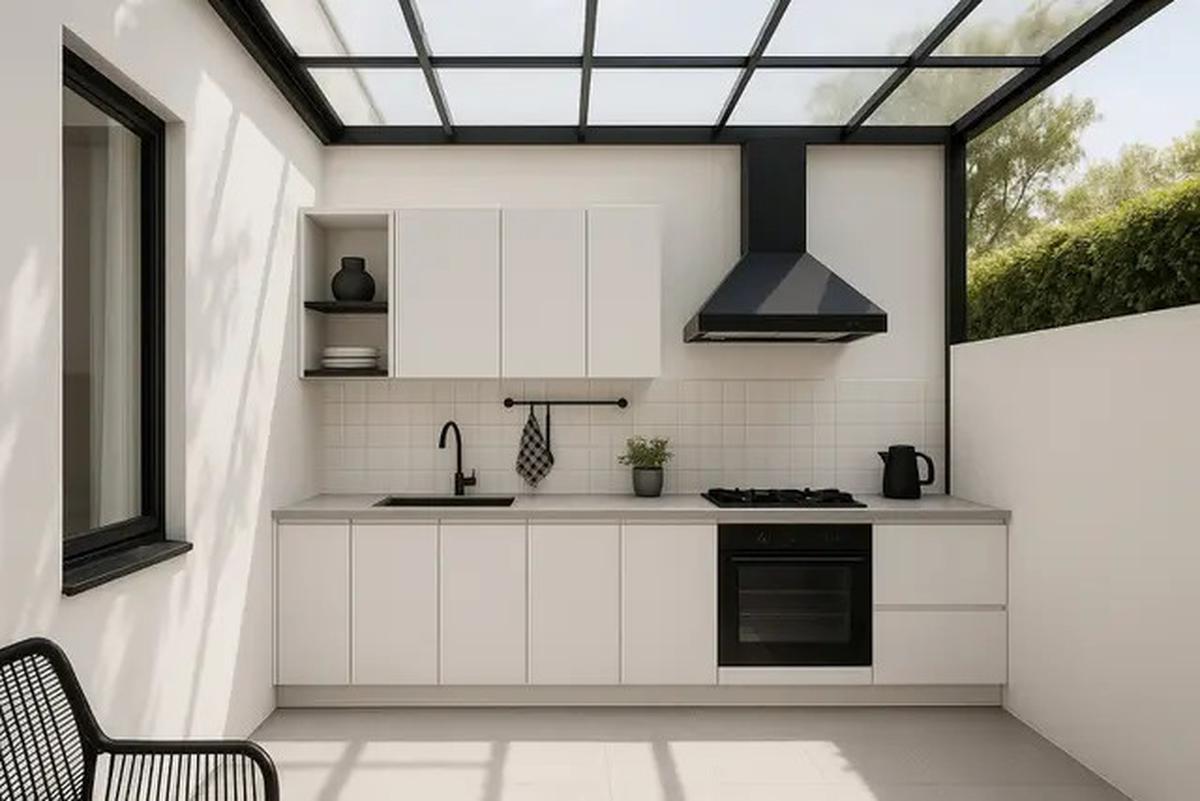 10 Model Dapur Semi Outdoor Belakang Rumah 2025, Nyaman Buat Masak