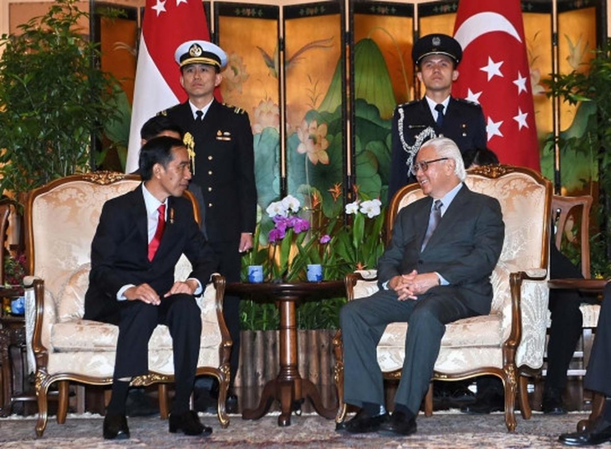 Jokowi temui Presiden Singapura perkuat hubungan bilateral