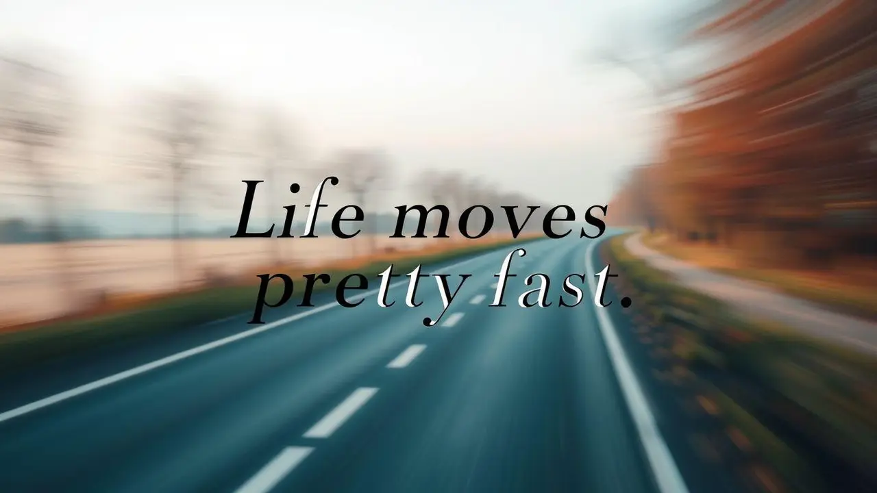 Life Moves Pretty Fast Quote
