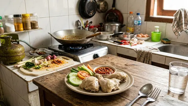 Ayam Pop Tanpa Air Kelapa