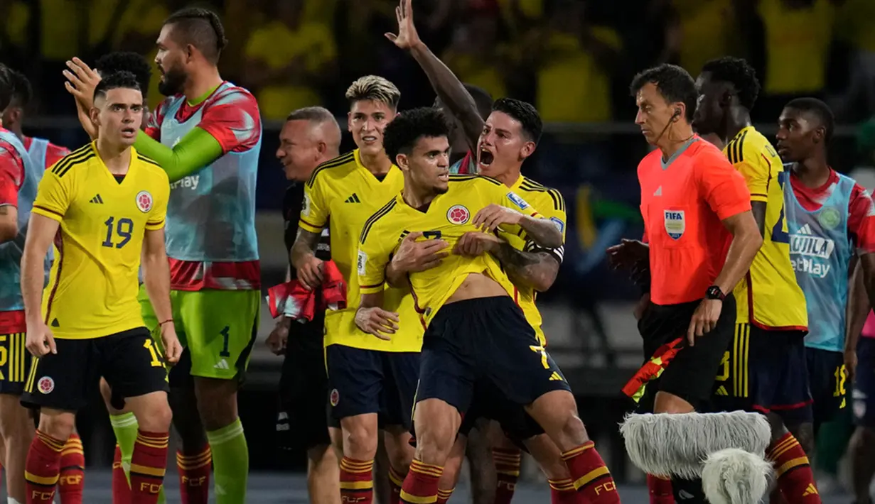 Brasil juga menyamai nasib Argentina pada matchday kelima kualifikasi Piala Dunia 2026 zona Amerika Latin. Brasil kalah 1-2 dari Kolombia di Stadion Roberto Melendez. (AP Photo/Ricardo Mazalan)