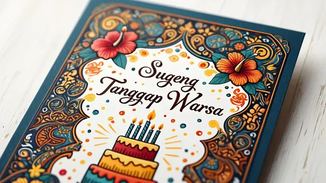 Ucapan ulang tahun bahasa Jawa (Foto: Reve Art AI)