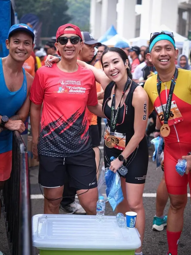 Potret Gisella Anastasia Ikut Triathlon