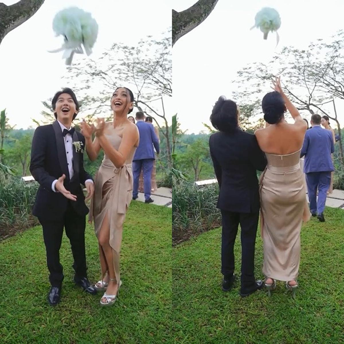 Potret Deretan Pasangan Selebritis Tangkap Buket Bunga di Pernikahan Luna Maya dan Maxime Bouttier, yang Terakhir Bikin Ngakak