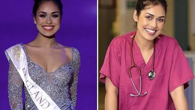 Miss England saat menjadi dokter untuk melawan covid-19/dok. Instagram @bhashamukherjee