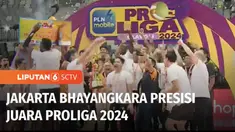 Jakarta Bhayangkara Presisi mengubur mimpi Jakarta Lavani untuk mencetak hattrick Juara Proliga sektor putra. Bhayangkara Presisi keluar sebagai juara baru Proliga 2024 usai membekuk Lavani 3-1.