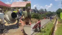 Cerita Warga Lampung Timur Patungan Bangun Jalan Desa