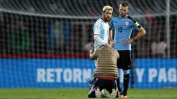 Sebelumnya Lionel Messi sempat menyatakan pensiun dari timnas Argentina usai gagal meraih gelar Copa America. (Reuters/Marcos Brondicci)